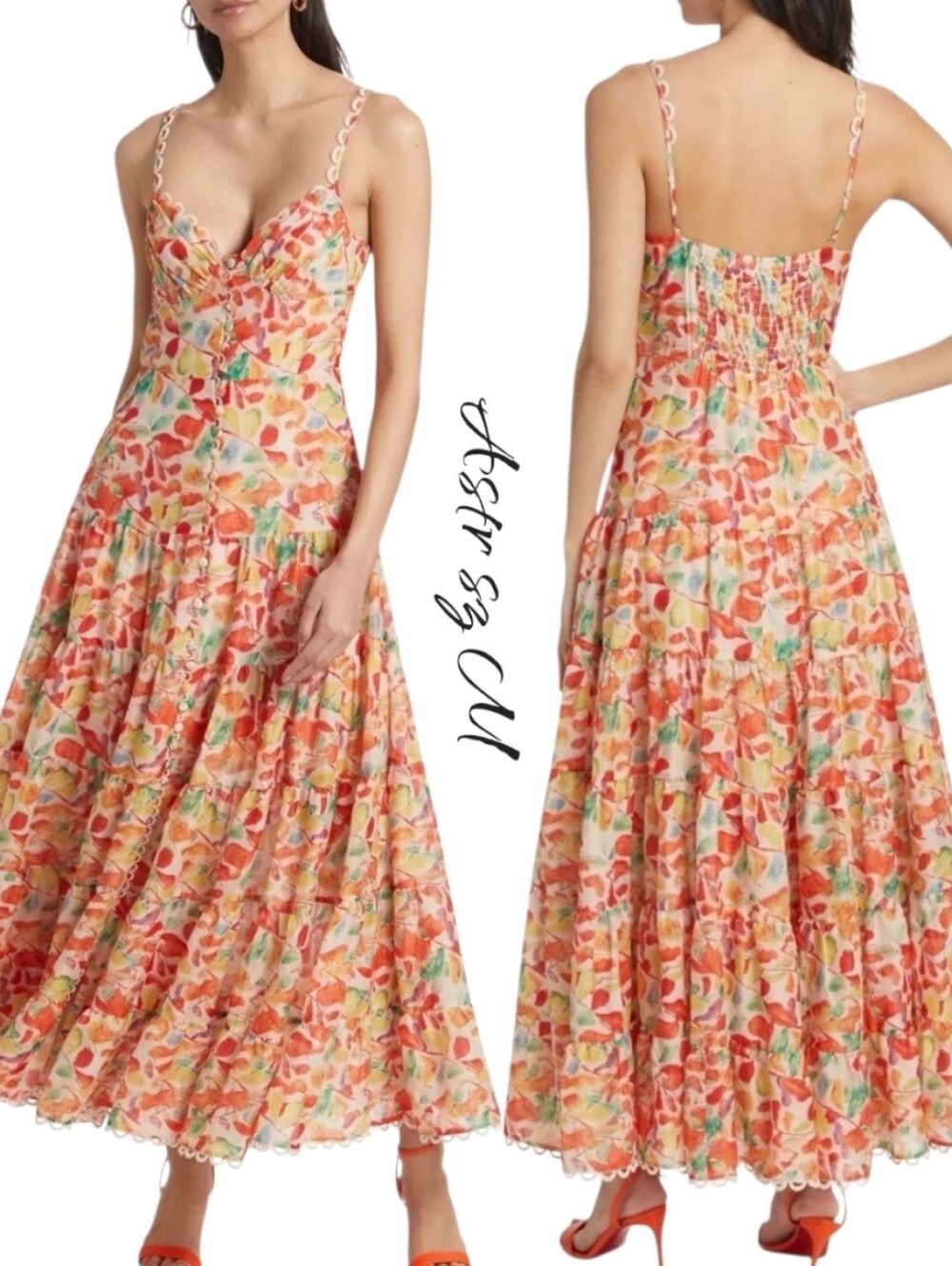 ASTR the Label Tazia Button Front Sweetheart Maxi Dress M - Picture 3 of 13
